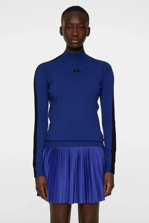 Golf|Knitwear<J.Lindeberg Adia Knitted Sweater ClematisBlue