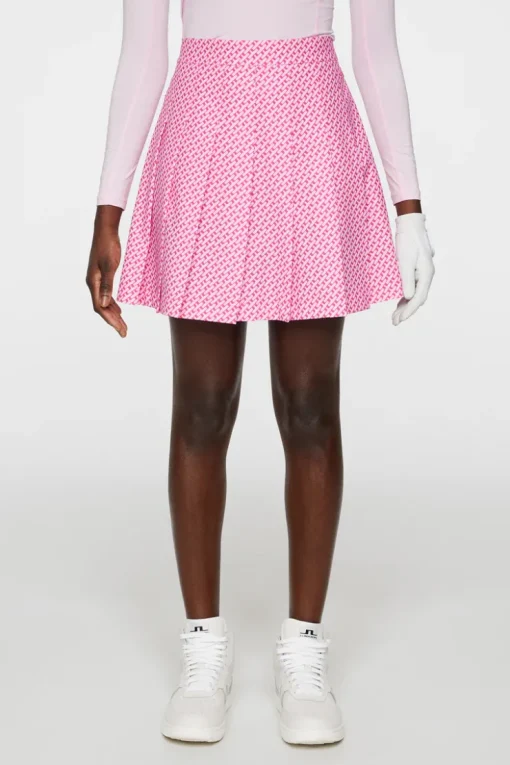 Golf|Skirts<J.Lindeberg Adina Print Skirt TourGeoPinkS