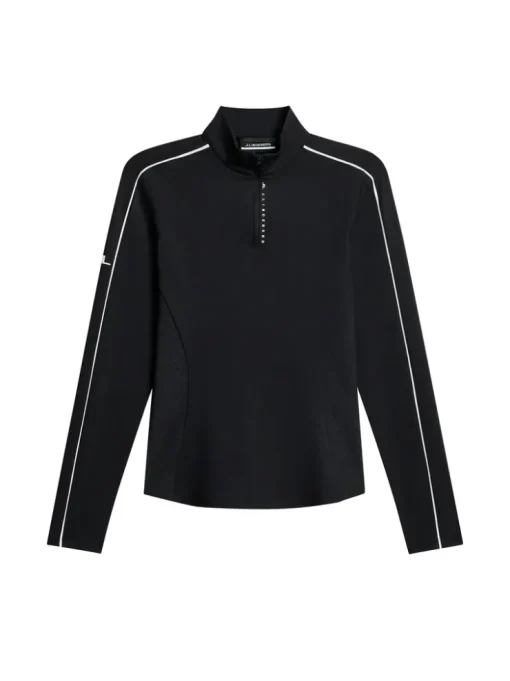 Golf|Base & Mid Layers<J.Lindeberg Adiola Quarter Zip Mid Layer Black