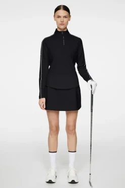 Golf|Base & Mid Layers<J.Lindeberg Adiola Quarter Zip Mid Layer Black
