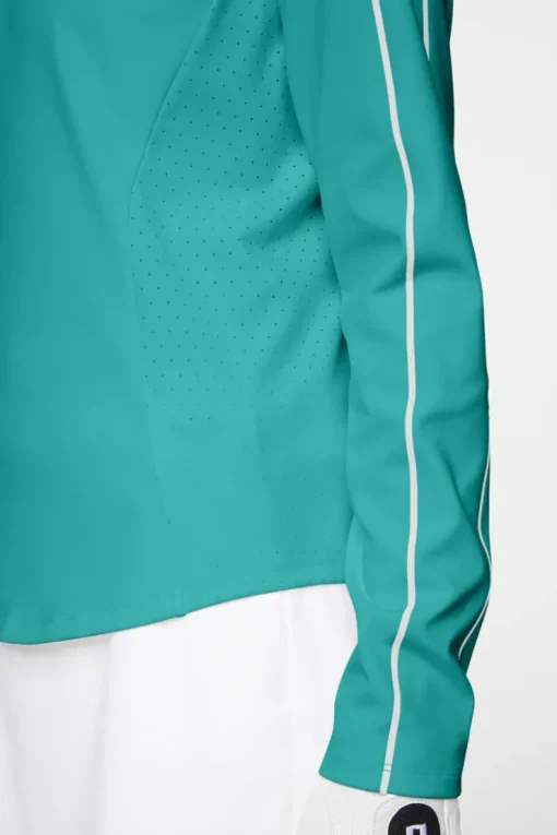 Golf|Base & Mid Layers<J.Lindeberg Adiola Quarter Zip Mid Layer Teal