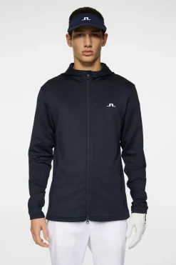 Golf|Base & Mid Layers<J.Lindeberg Aerial Full Zip Hood JLNavy