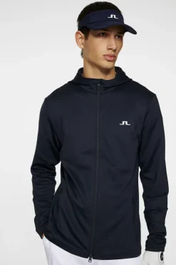 Golf|Base & Mid Layers<J.Lindeberg Aerial Full Zip Hood JLNavy