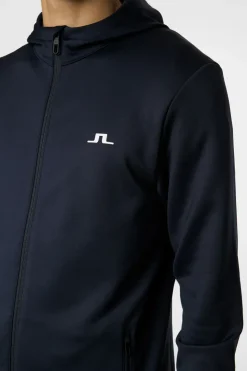 Golf|Base & Mid Layers<J.Lindeberg Aerial Full Zip Hood JLNavy