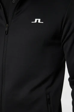 Golf|Base & Mid Layers<J.Lindeberg Aerial Full Zip Hood Black