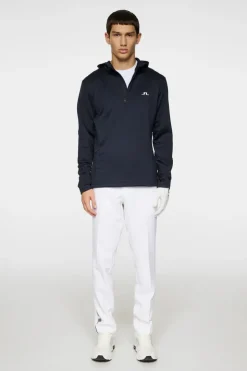 Golf|Base & Mid Layers<J.Lindeberg Aerial Quarter Zip Hood JLNavy