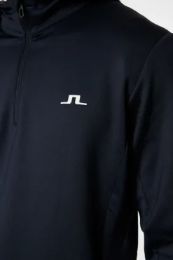 Golf|Base & Mid Layers<J.Lindeberg Aerial Quarter Zip Hood JLNavy