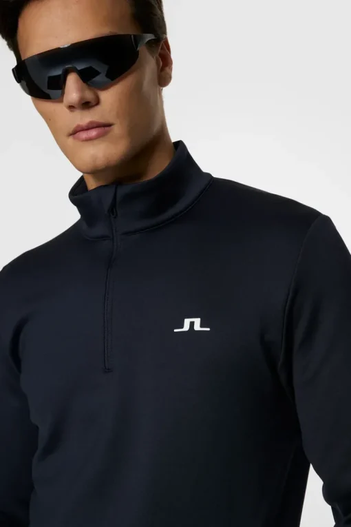 Golf|Base & Mid Layers<J.Lindeberg Aerial Quarter Zip Mid Layer JLNavy