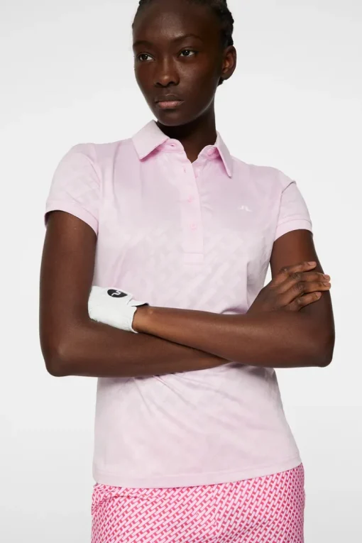 Golf|Tops<J.Lindeberg Alaya Jacquard Polo Nosegay