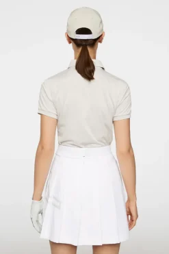 Golf|Tops<J.Lindeberg Alaya Jacquard Polo Moonbeam