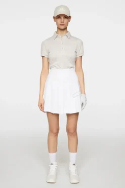 Golf|Tops<J.Lindeberg Alaya Jacquard Polo Moonbeam