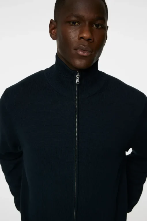 Knitwear|Tops<J.Lindeberg Alexis Full Zip Cardigan JLNavy