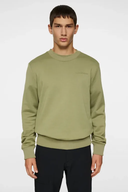 Sweaters|Active<J.Lindeberg Alpha Crew Neck OilGreen
