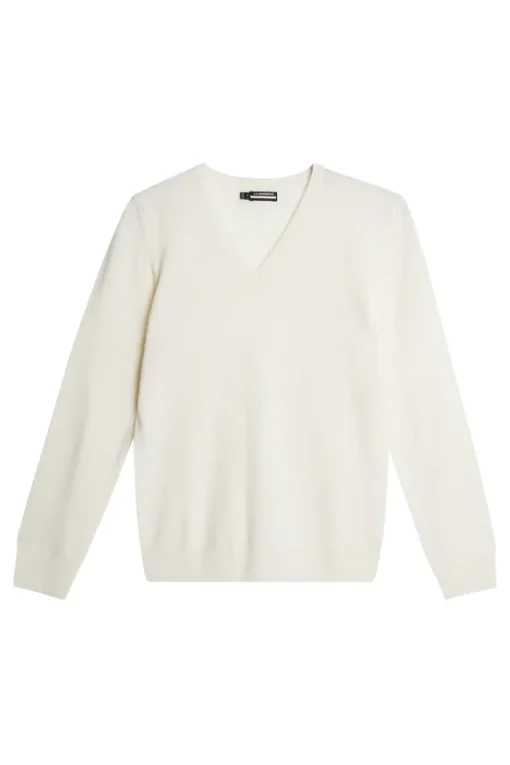 Golf|Knitwear<J.Lindeberg Amaya Knitted Sweater White