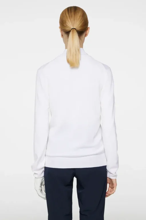 Golf|Knitwear<J.Lindeberg Amaya Knitted Sweater White