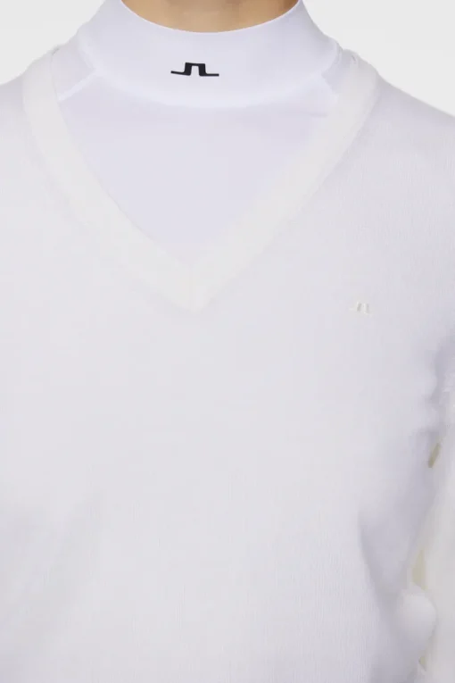 Golf|Knitwear<J.Lindeberg Amaya Knitted Sweater White