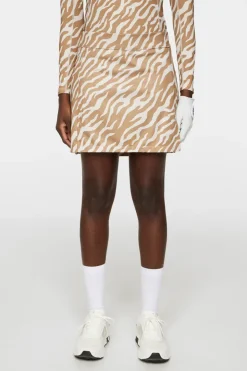 Golf|Skirts<J.Lindeberg Amelie Mid Print Skirt TourTigerTigersEyeM