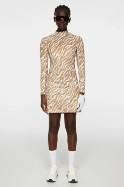 Golf|Skirts<J.Lindeberg Amelie Mid Print Skirt TourTigerTigersEyeM