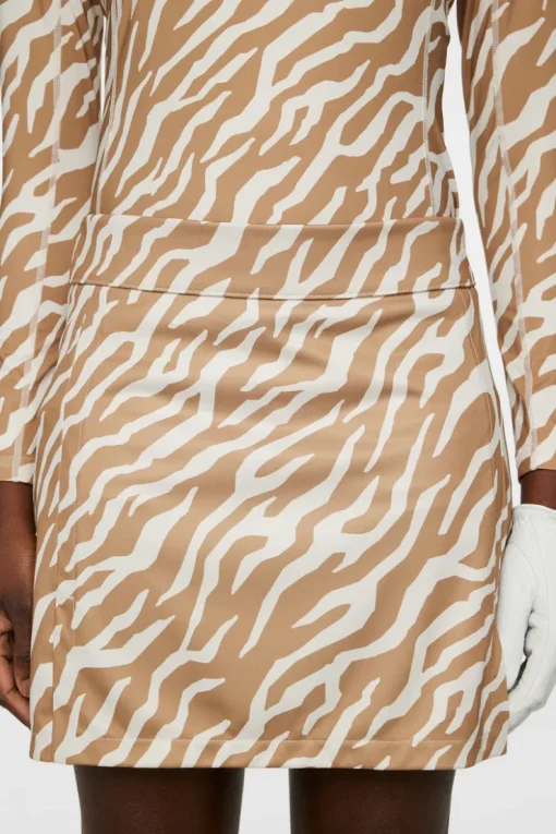 Golf|Skirts<J.Lindeberg Amelie Mid Print Skirt TourTigerTigersEyeM