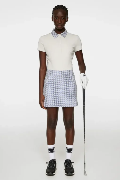 Golf|Skirts<J.Lindeberg Amelie Mid Print Skirt TourGeoMoonbeamS