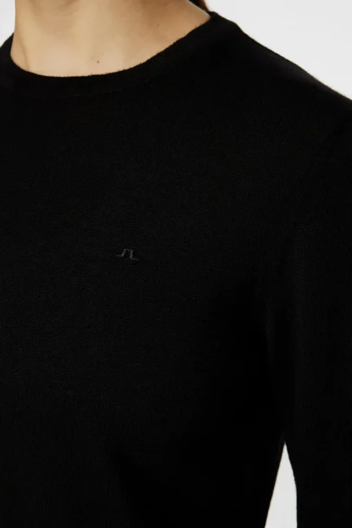 Golf|Knitwear<J.Lindeberg Aria Knitted Sweater Black