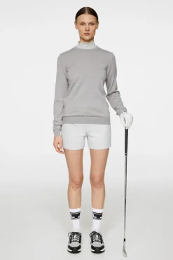 Golf|Knitwear<J.Lindeberg Aria Knitted Sweater LightGreyMelange