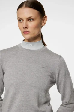 Golf|Knitwear<J.Lindeberg Aria Knitted Sweater LightGreyMelange