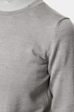 Golf|Knitwear<J.Lindeberg Aria Knitted Sweater LightGreyMelange