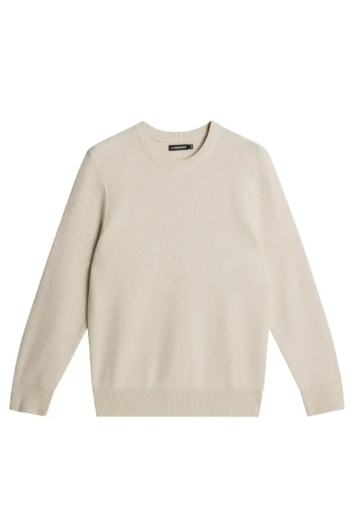 Knitwear|Tops<J.Lindeberg Arthur Knit Org Cotton Moonbeam
