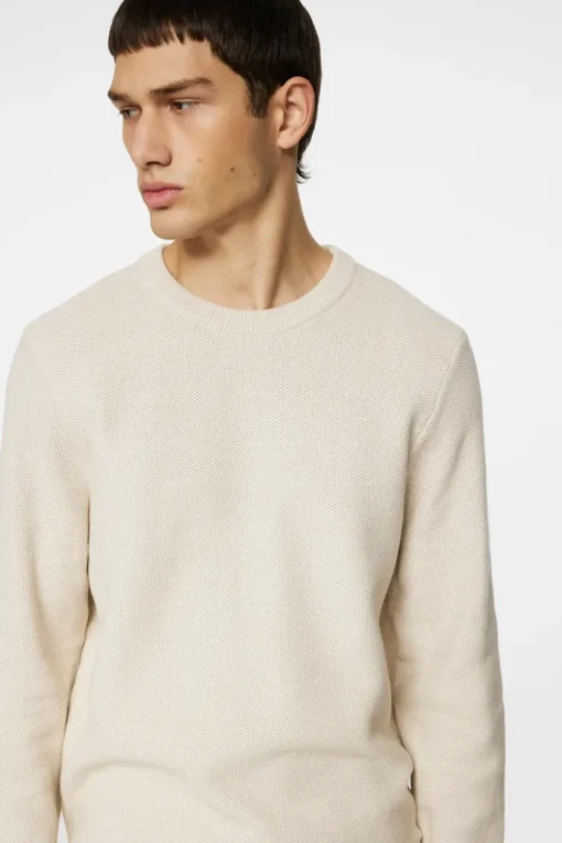Knitwear|Tops<J.Lindeberg Arthur Knit Org Cotton Moonbeam