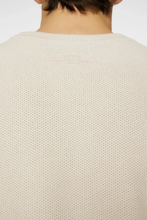 Knitwear|Tops<J.Lindeberg Arthur Knit Org Cotton Moonbeam