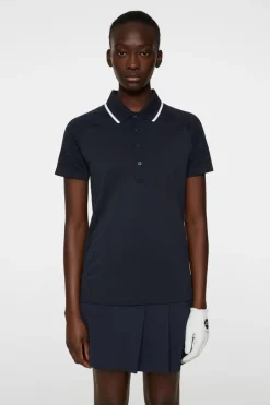 Golf|Tops<J.Lindeberg Baily seamless Polo TourGeoJacquardNavyM