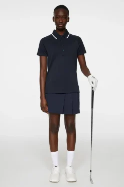 Golf|Tops<J.Lindeberg Baily seamless Polo TourGeoJacquardNavyM