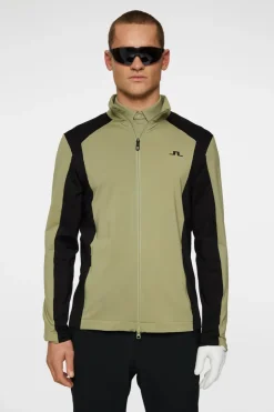 Golf|Base & Mid Layers<J.Lindeberg Banks Mid Layer OilGreen