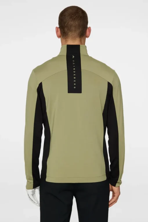 Golf|Base & Mid Layers<J.Lindeberg Banks Mid Layer OilGreen