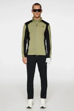 Golf|Base & Mid Layers<J.Lindeberg Banks Mid Layer OilGreen