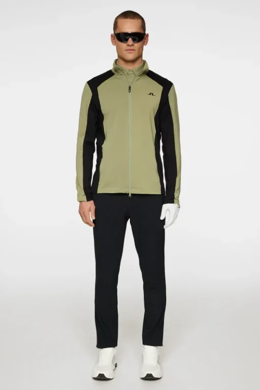 Golf|Base & Mid Layers<J.Lindeberg Banks Mid Layer OilGreen
