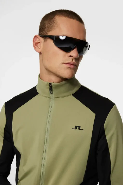 Golf|Base & Mid Layers<J.Lindeberg Banks Mid Layer OilGreen