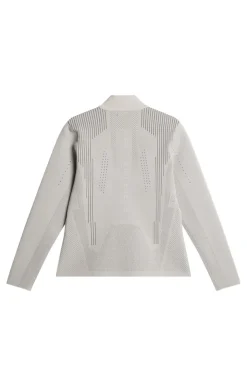 Golf|Knitwear<J.Lindeberg Bell Tech Knit Zip Sweater Moonbeam