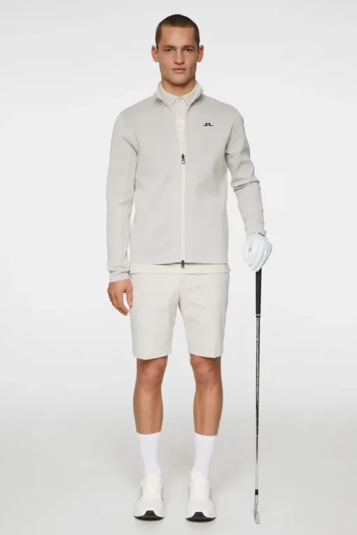 Golf|Knitwear<J.Lindeberg Bo Tech Knit Zip Sweater Moonbeam