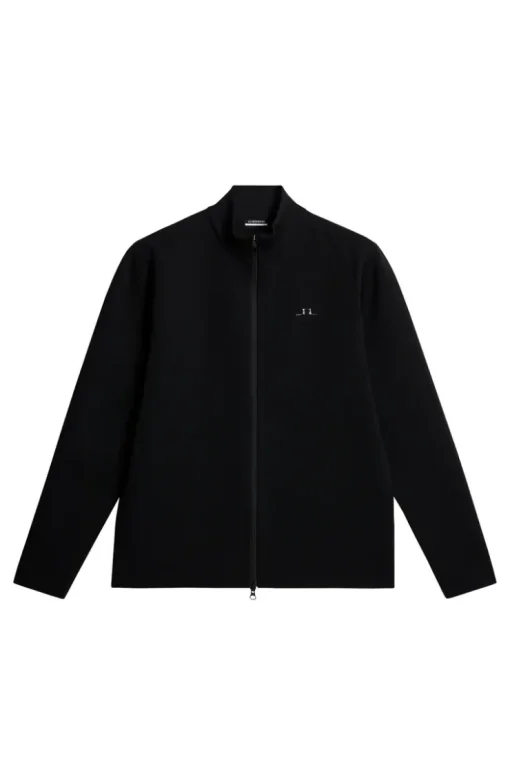 Golf|Knitwear<J.Lindeberg Bo Tech Knit Zip Sweater Black