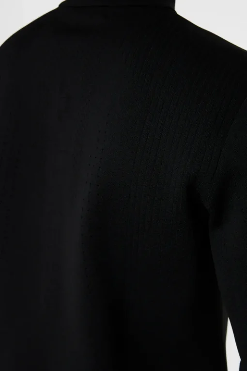 Golf|Knitwear<J.Lindeberg Bo Tech Knit Zip Sweater Black