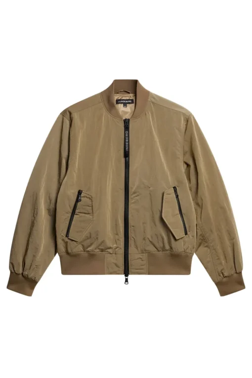 Jackets|Outerwear<J.Lindeberg Bradfield Crinkle Bomber Jkt BatiqueKhaki