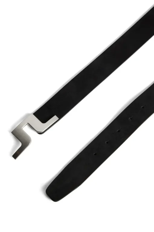 Golf|Golf Belts<J.Lindeberg Bridger Nubuck Leather Belt Black