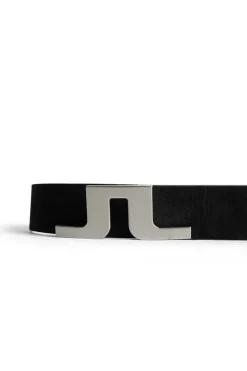 Golf|Golf Belts<J.Lindeberg Bridger Nubuck Leather Belt Black