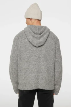 Après Ski<J.Lindeberg Broon Alpaca Blend Hoodie MidGreyMelange
