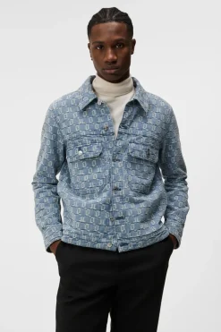 Accessories|Underwear<J.Lindeberg Cam Jacquard Denim Jacket MidBlue