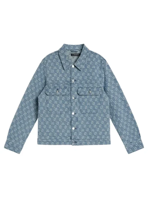 Accessories|Underwear<J.Lindeberg Cam Jacquard Denim Jacket MidBlue
