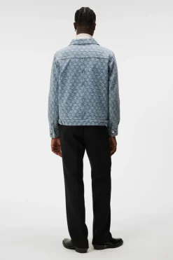 Accessories|Underwear<J.Lindeberg Cam Jacquard Denim Jacket MidBlue