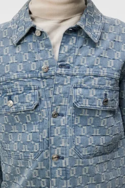 Accessories|Underwear<J.Lindeberg Cam Jacquard Denim Jacket MidBlue